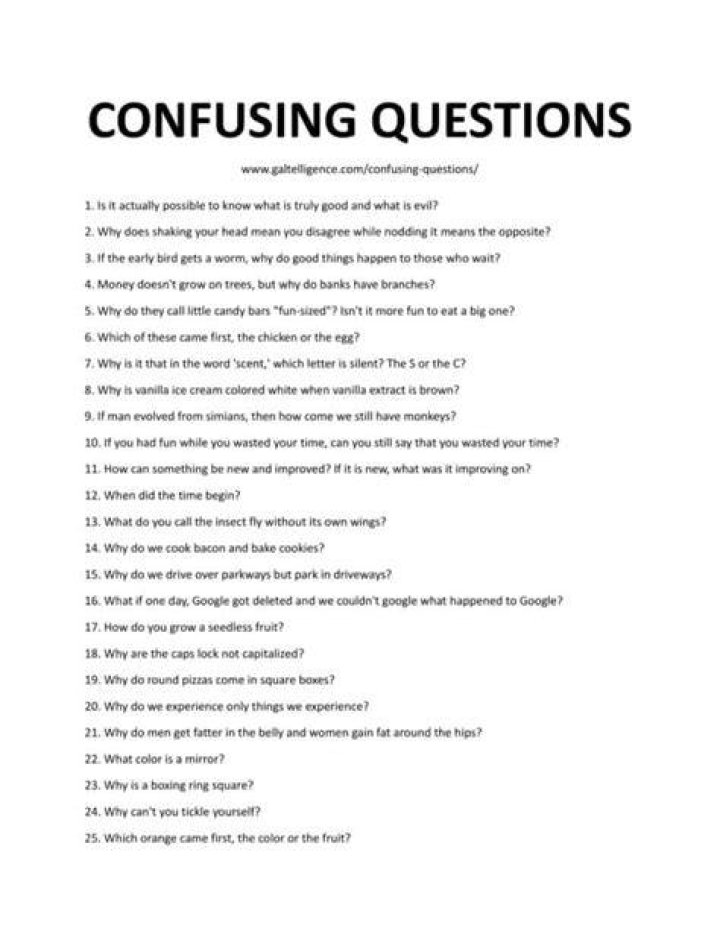 31 Strange Confusing Questions Fantastic Ways To Talk With