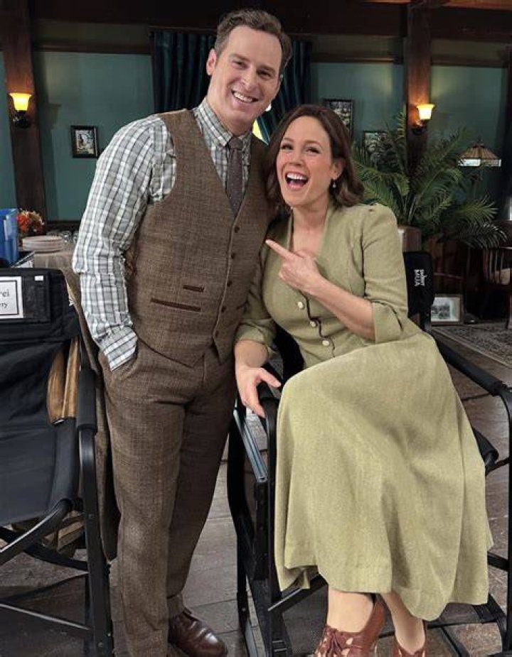 Erin Krakow And Ben Rosenbaum On Set