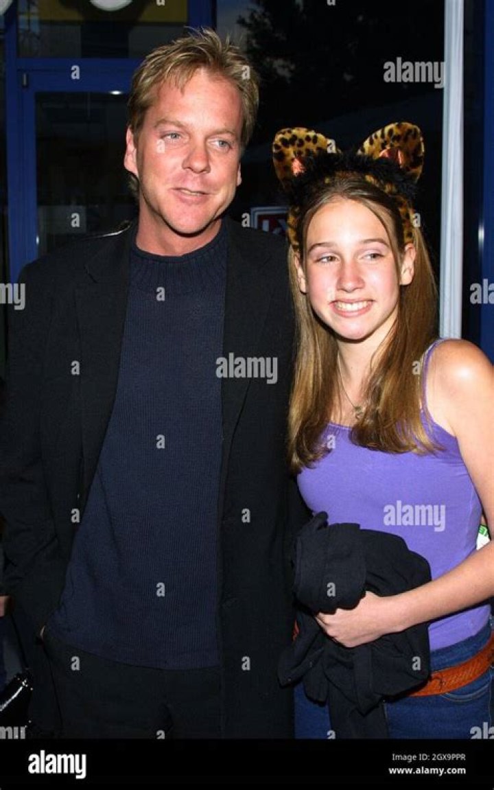Keifer Sutherland and daughter Sarah at the premiere of Universal's