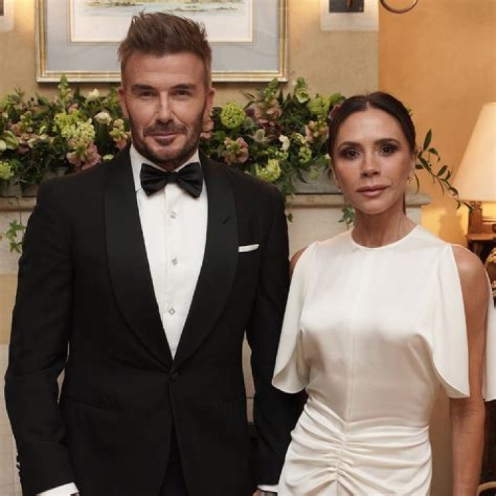 Victoria Beckham in Victoria Beckham White Custom Creation at 2014 Met