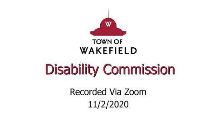 Wakefield Disability Commission Meeting November 2nd, 2020 YouTube